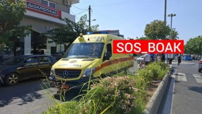 Τροχαίο στην Λ. Κνωσού - Συγκρούστηκε μηχανή με αυτοκίνητο