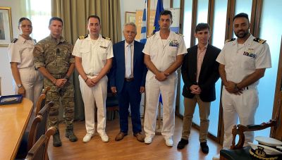 Στον ΟΛΗ ο πλοίαρχος του Ιταλικού πολεμικού πλοίου ITS DURAND DE LA PENNE