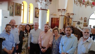 Στο Κυπαρίσσι ο Δήμαρχος Ηρακλείου Αλέξης Καλοκαιρινός για τον εορτασμό του Αγίου Παντελεήμονα