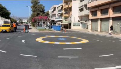 Δόθηκε στην κυκλοφορία ο κεντρικός κυκλικός κόμβος στην Σητεία
