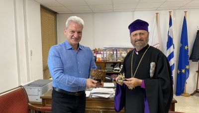 Συνάντηση του Δημάρχου Ηρακλείου με τον Πατριάρχη Κωνσταντινουπόλεως των Αρμενίων