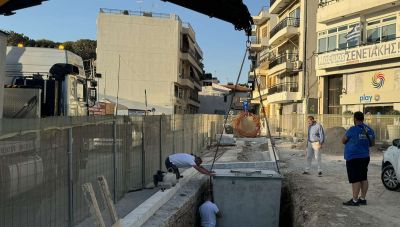 Ηράκλειο: Ξεκίνησε η τοποθέτηση υπόγειων κάδων απορριμμάτων και στο κέντρο (Φωτογραφία)