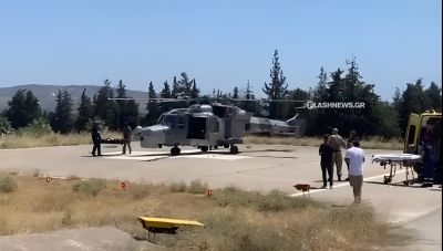 Χανιά: Αεροδιακομιδή Βρετανού στρατιωτικού στο νοσοκομείο (Βίντεο)