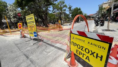 Ανακατασκευάζει τα πεζοδρόμια στην Αμπεριά ο Δήμος Χανίων: Από τη Δευτέρα 01/07 η έναρξη των εργασιών