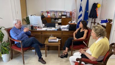 Συνάντηση του Δημάρχου Ηρακλείου Αλέξη Καλοκαιρινού με τη Βουλευτή Ηρακλείου ΠΑΣΟΚ- Κίνημα Αλλαγής Ελένη Βατσινά