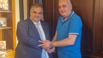Συνάντηση του Δημάρχου Παύλου Μπαριτάκη με τον Υφυπουργό Εσωτερικών Βασίλη Σπανάκη