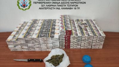 Ηράκλειο: Πάνω από 300  πακέτα τσιγάρων κατείχε παράνομα 21χρονος