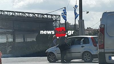 Ηράκλειο: Αυτοκίνητο συγκρούστηκε με δίκυκλο - Νέο τροχαίο με τραυματισμό στον κόμβο του Αι-Γιάννη Χωστού (Φωτο)