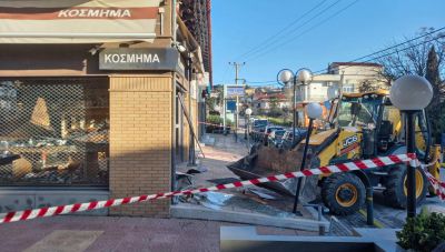 Διαρρήκτες μπούκαραν με μπουλντόζα σε κοσμηματοπωλείο στο Καπανδρίτι