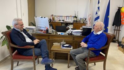 Συνάντηση του Αλέξη Καλοκαιρινού  με τον πρώην Δήμαρχο Ηρακλείου Κώστα Ασλάνη