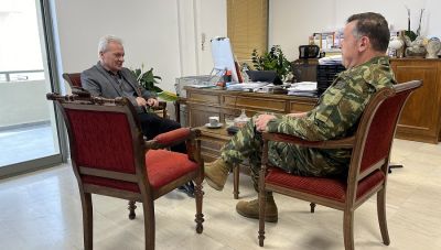 Συνάντηση του Δημάρχου Ηρακλείου με τον νέο Διοικητή της Σχολής Εφέδρων Αξιωματικών Πεζικού Ηρακλείου