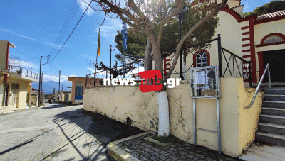 Δήμος Μινώα Πεδιάδας: Έτοιμο να πέσει το τοιχίο στο δημοτικό σχολείο Πατσιδέρου (Φωτο)