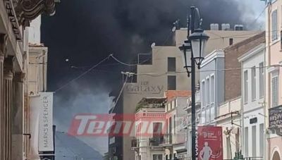 Φωτιά σε ξενοδοχείο στο κέντρο της Πάτρας (Βίντεο)