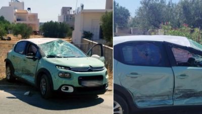 Κρήτη: Τραυματίστηκαν μητέρα και παιδί σε τροχαίο – Αυτοκίνητο συγκρούστηκε με κλούβα