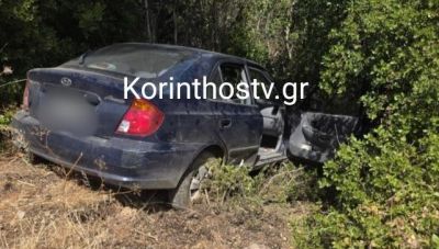 Τροχαίο ατύχημα στην Κορινθία: Αυτοκίνητο προσέκρουσε σε δέντρο - Τρεις τραυματίες