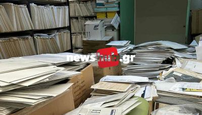 Θέμα newshub.gr: Βουνά από κούτες και πολλές χιλιάδες φάκελοι, «πνίγουν» το Αρχείο Φακέλων Ασθενών του ΠΑΓΝΗ! (Φωτο)