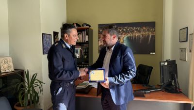 Επίσκεψη Αντιπεριφερειάρχη Λασιθίου στο Αστυνομικό Τμήμα Σητείας