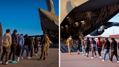 Ξεκίνησαν οι μαζικές απελάσεις στις ΗΠΑ – Εικόνες με αλυσοδεμένους μετανάστες να επιβιβάζονται σε αεροπλάνο