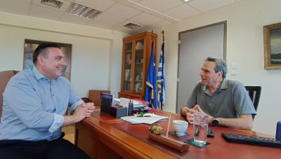 Συνάντηση του Αντιπεριφερειάρχη Διασύνδεσης με Ερευνητικά και Ακαδημαϊκά Ιδρύματα με τον Πρύτανη του Πολυτεχνείου Κρήτης