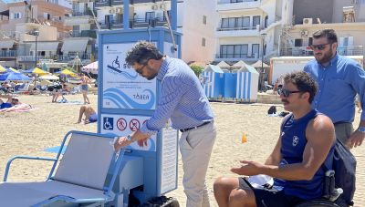 Νέο σύστημα Sea Trac για την πρόσβαση Ατόμων με Αναπηρία στην παραλία της Νέας Χώρας