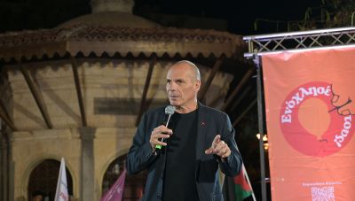Ο Γιάνης Βαρουφάκης σήμερα στο Ηράκλειo: «Στηρίζουμε την πρωτοβουλία March to Gaza»