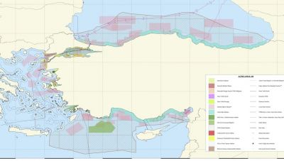 Ο ανιστόρητος χάρτης της Τουρκίας: Ανήρτησε στην UNESCO τον θαλάσσιο χωροταξικό σχεδιασμό της, κόβει το Αιγαίο στη μέση