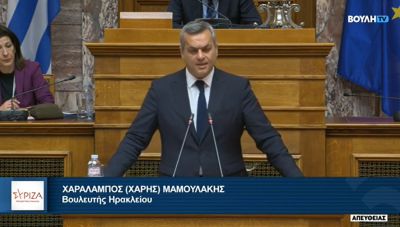 Χάρης Μαμουλάκης:  Στη Βουλή οι προτάσεις στήριξης της μικρομεσαίας επιχειρηματικότητας του Επιμελητηρίου Ηρακλείου