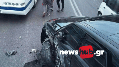 Ηράκλειο: Λαχτάρα για μαθητές και... γονείς όταν ένα τζιπ τράκαρε ένα από τα δύο λεωφορεία της εκδρομής (Φωτο)