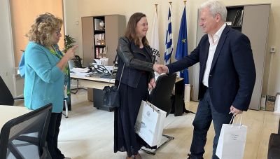 Συνάντηση του Δημάρχου Ηρακλείου Αλέξη Καλοκαιρινού με την νέα Γενική Προξένο της Γαλλίας στην Ελλάδα