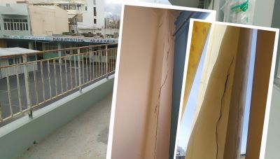 Ηράκλειο: Ανησυχούν οι γονείς για το «λαβωμένο» σχολείο της Πρώην Ακαδημίας, που έπληξε ο χθεσινός σεισμός (Φωτο)