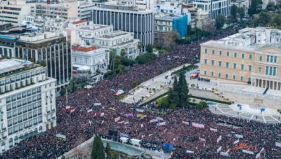 Σύνταγμα - Τέμπη: Περίπου μισό εκατομμύριο διαδηλωτές συμφωνα με τα  στοιχεία  