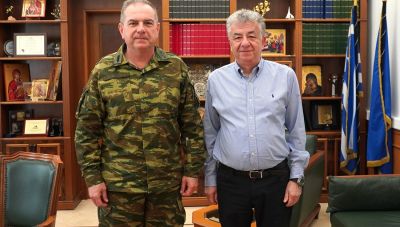 Ο νέος διοικητής της 44ης Στρατιωτικής Διοίκησης ΤΑΛΩΣ (πρώην ΣΕΑΠ) επισκέφθηκε σήμερα τον Περιφερειάρχη Κρήτης