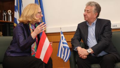 Η Πρέσβης της Αυστρίας στην Ελλάδα επισκέφθηκε τον Περιφερειάρχη Κρήτης