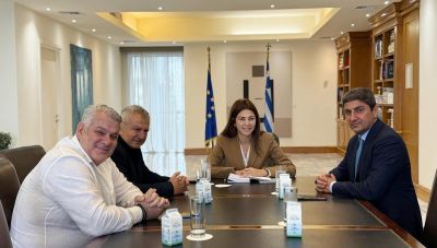 Συνάντηση του Δημάρχου Φαιστού, Γρηγόρη Νικολιδάκη, με την Υπουργό Παιδείας, Σοφία Ζαχαράκη