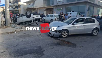 Απίστευτο τροχαίο στην Χριστομιχάλη Ξυλούρη-Από θαύμα δεν τραυματίστηκε ο οδηγός (Φωτο)