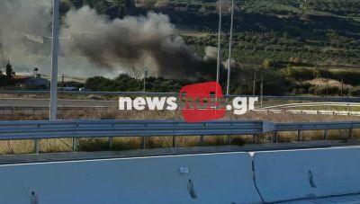 Κρήτη: Συναγερμός στην Πυροσβεστική από φωτιά στην είσοδο του Αρκαλοχωρίου  (φωτο)