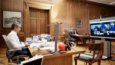 Στην τηλεδιάσκεψη της ΕΕ για την Ουκρανία συμμετείχε ο Κυριάκος Μητσοτάκης