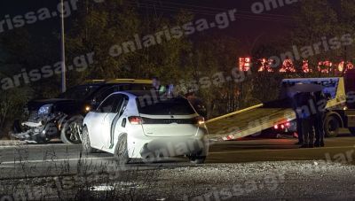 Λάρισα: Σοβαρό τροχαίο - Μετωπική σύγκρουση με τέσσερις τραυματίες