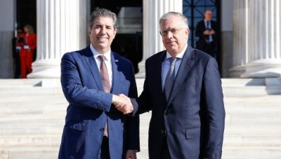 Συνάντηση Τ. Θεοδωρικάκου με τον αναπληρωτή υπουργό Εξωτερικών των ΗΠΑ, Μάικλ Ρήγας