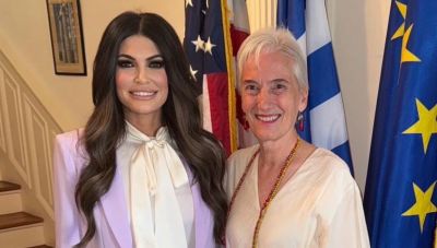 Η Κίμπερλι Γκίλφοϊλ συναντήθηκε με την Ελληνίδα πρέσβη στην Ουάσινγκτον