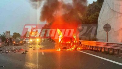 Σοκαριστικό τροχαίο στην Αχαΐα: ΙΧ τυλίχθηκε στις φλόγες – Απανθρακώθηκε ο οδηγός