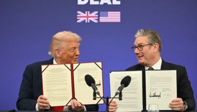 Συμφωνίες δισεκατομμυρίων υπέγραψαν Τραμπ και Στάρμερ