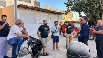 Στο εργοτάξιο της Ελ. Βενιζέλου ο Δήμαρχος Μαλεβιζίου Μενέλαος Μποκέας