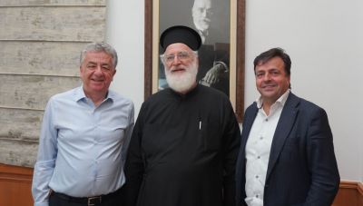 Συνάντηση του Περιφερειάρχη Κρήτης με τον Μητροπολίτη Αρκαλοχωρίου, Καστελλίου και Βιάννου