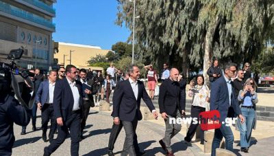 Στο Ηράκλειο ο Κυριάκος Μητσοτάκης - Σύσκεψη για τη λειψυδρία στην Περιφέρεια Κρήτης (Φωτο+Βίντεο)