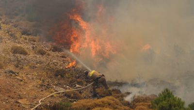 Μεγάλη πυρκαγιά σε εξέλιξη στο Καρύδι Σητείας-Ήχησε το 112