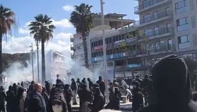 Ηρακλειο: «Παρατράγουδα» και μικρής έκτασης επεισόδια μετά το τέλος της πορείας για τα Τέμπη