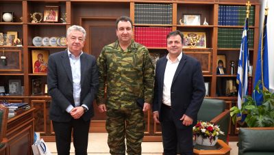 Ο νέος Διοικητής της 44ης ΣΔΙ στον Περιφερειάρχη Κρήτης