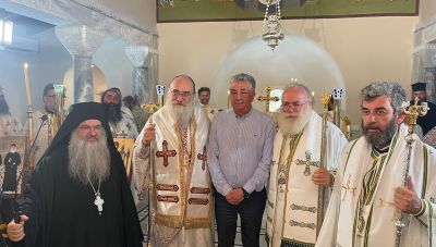 Στα Θυρανοίξια του νέου Ναού στη Μονή Κουδουμά παραβρέθηκε ο Περιφερειάρχης Κρήτης Σταύρος Αρναουτάκης