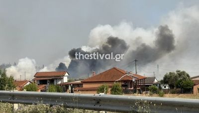 Φωτιά στη Νέα Καλλικράτεια της Χαλκιδικής: 112 για εκκένωση των περιοχών Αμπελάκια και Κηπούπολη